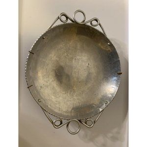 Vintage 9 1/2" Buenilum Hammered Aluminum Round Tray Platter‎